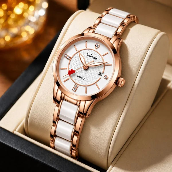 Montre Labaoli Céramique Or Rose