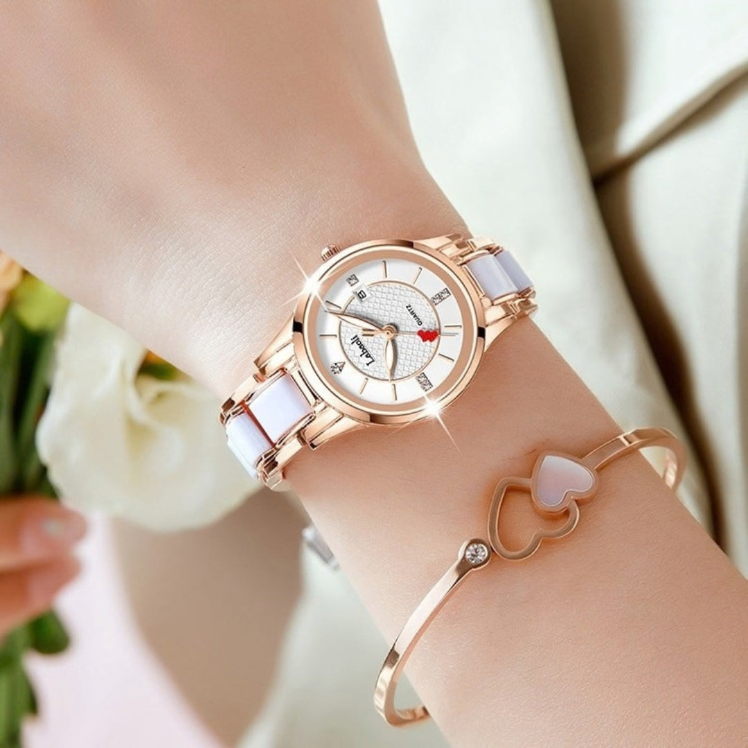 Montre Labaoli Céramique Or Rose