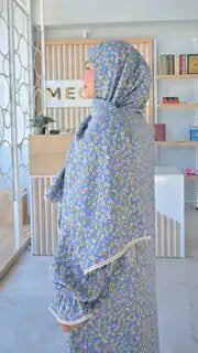 Abaya Femme Élégante à Imprimé Floral