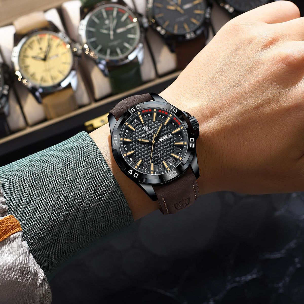 POEDAGAR™ — Montre Homme Cuir