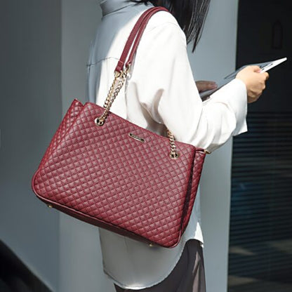 Sac à main matelassé avec portefeuille assorti