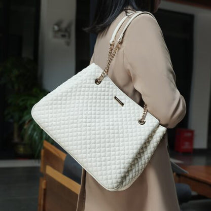 Sac à main matelassé avec portefeuille assorti
